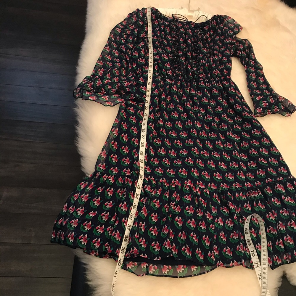 SOLD!! Diane Von Furstenberg floral silk dress 10 - Picture 4 of 8